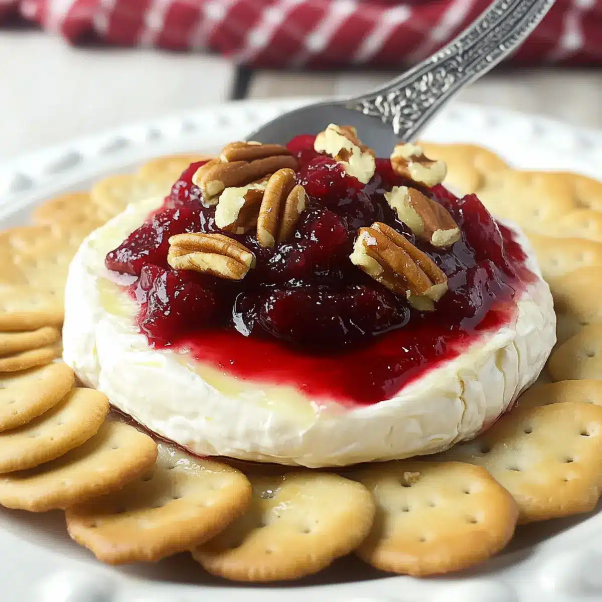 Baked Brie with Cranberry Sauce