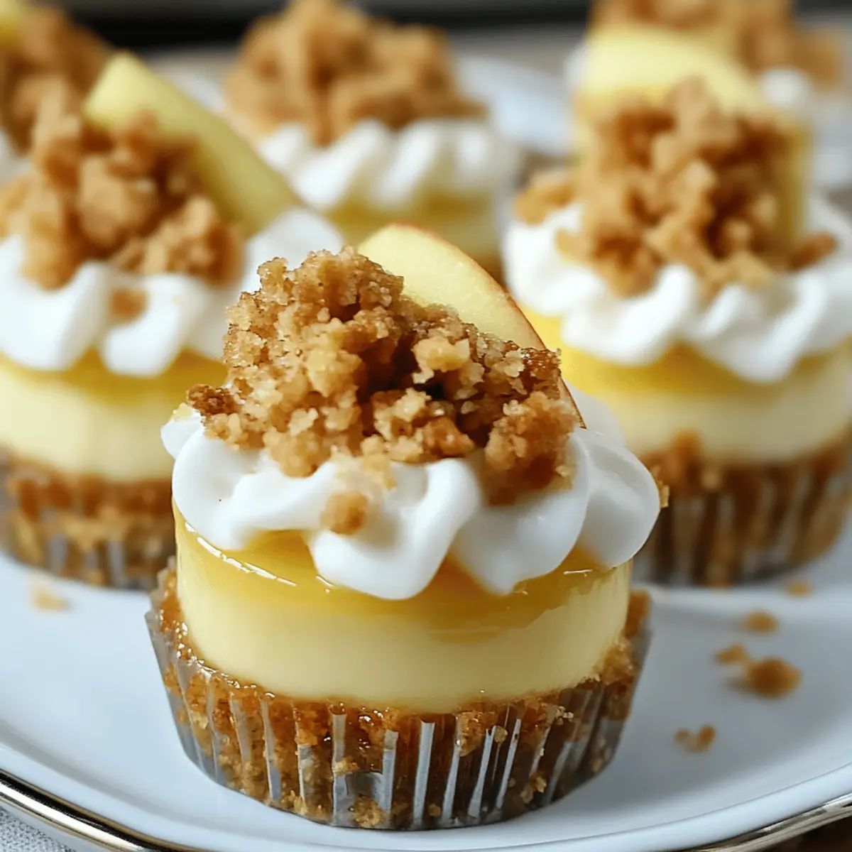 Apple Crisp Mini Cheesecakes