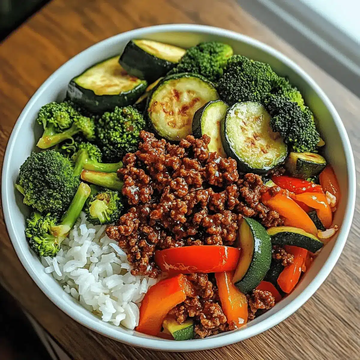 Beef Stir-Fry Bowl with Garlic Veggies
