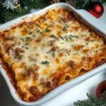 Cheesy Christmas Lasagna
