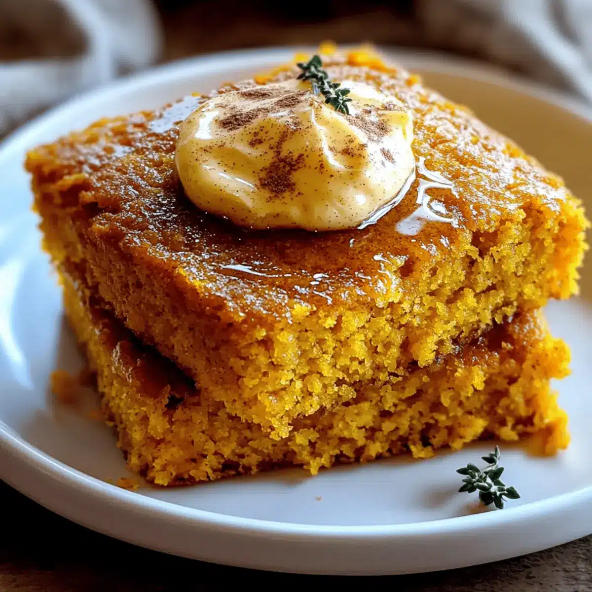 Cinnamon Honey Butter Sweet Potato Cornbread
