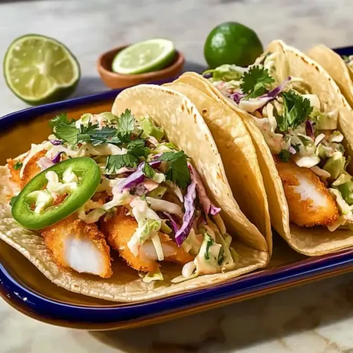 Fish Tacos with Cabbage Slaw