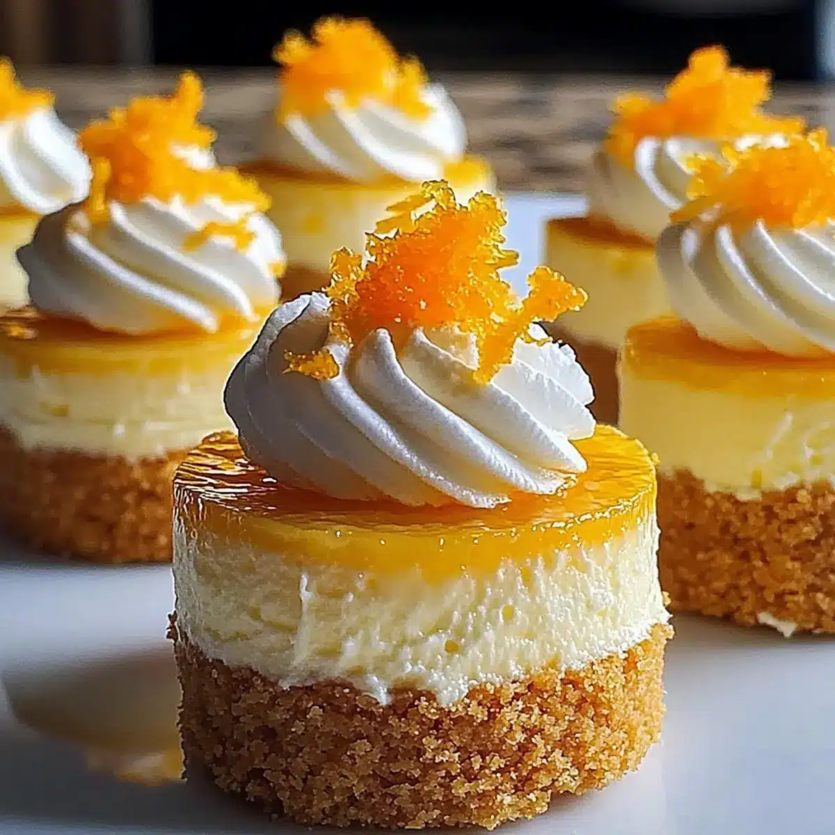Orange Creamsicle Mini Cheesecakes