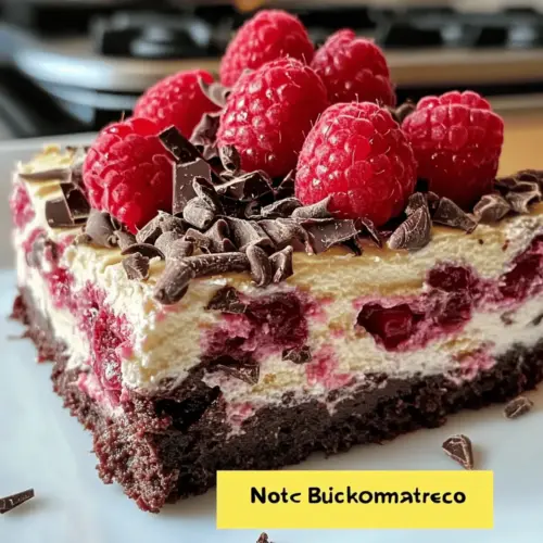 Raspberry Chocolate Lasagna Dessert