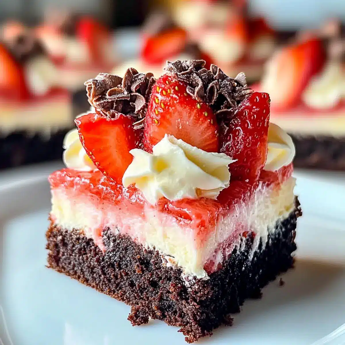 Strawberry Shortcake Brownies