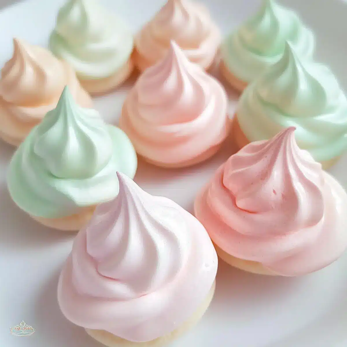Mini colorful meringue cookies recipe