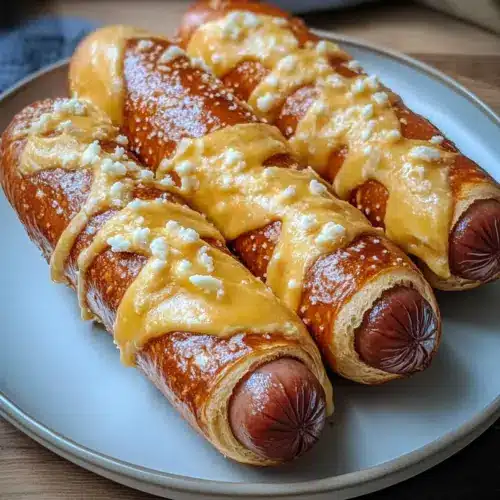 Soft Baked Cheesy Pretzel Dogs