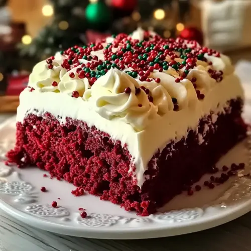 Christmas Red Velvet Poke Cake