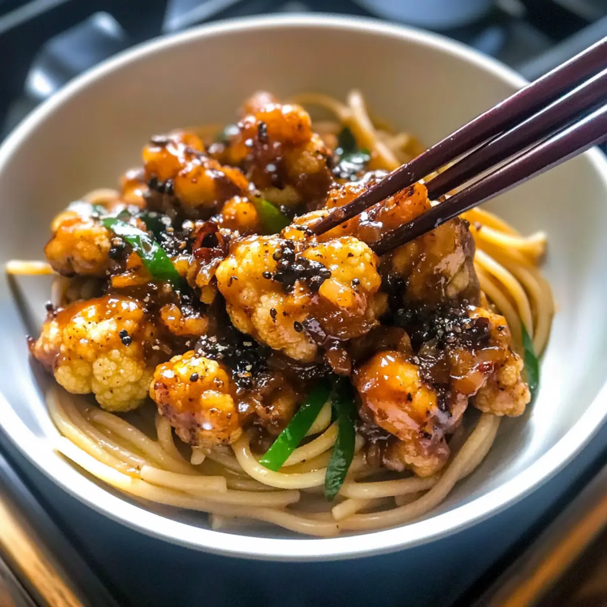 Vegan Singapore Black Pepper Sauce Spaghetti