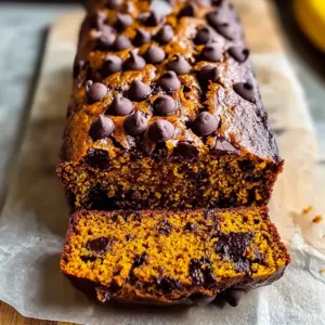 Sweet Pumpkin Banana Chocolate Chip Bread