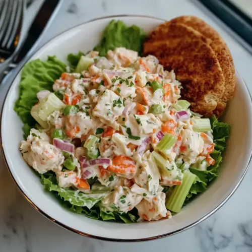Creamy Seafood Salad with Imitation Crab