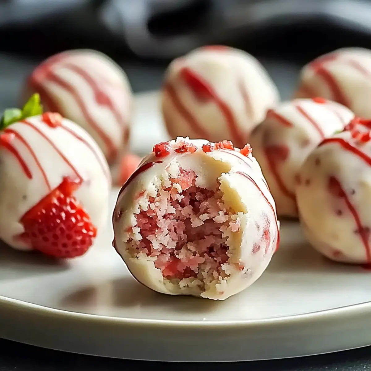 Strawberry Cheesecake Protein Balls