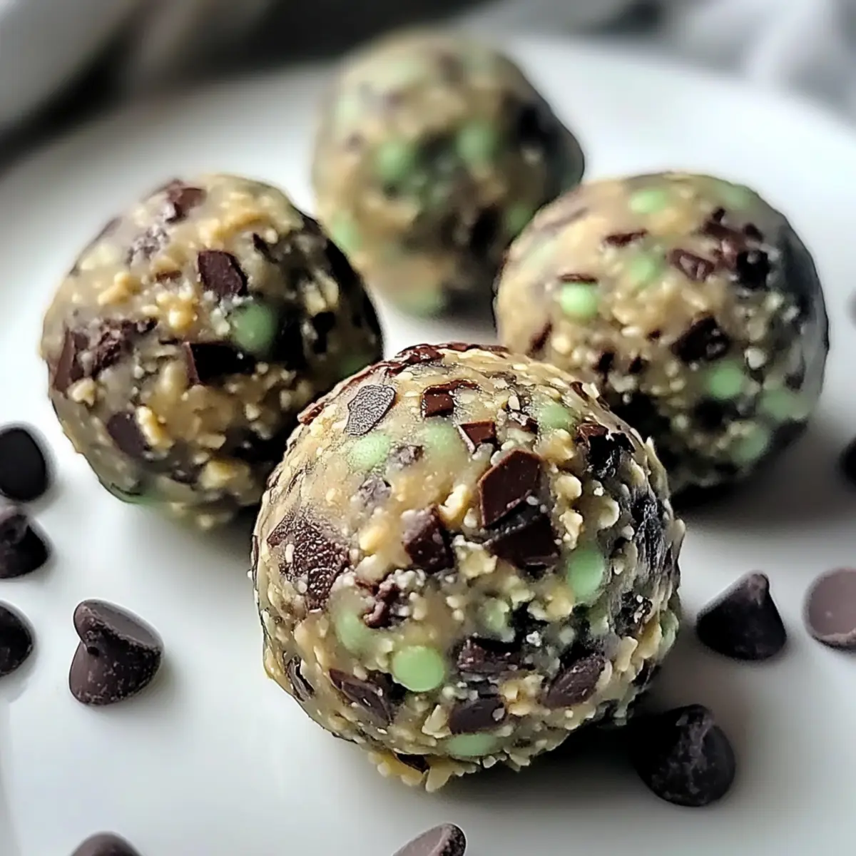 Mint Chocolate Chip Protein Balls