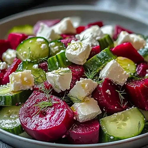 Beet Salad with Feta, Cucumbers, and Dill