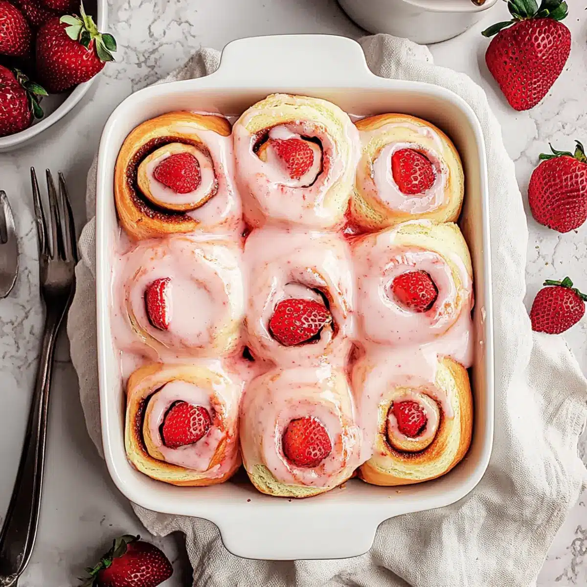 Strawberry Cinnamon Rolls