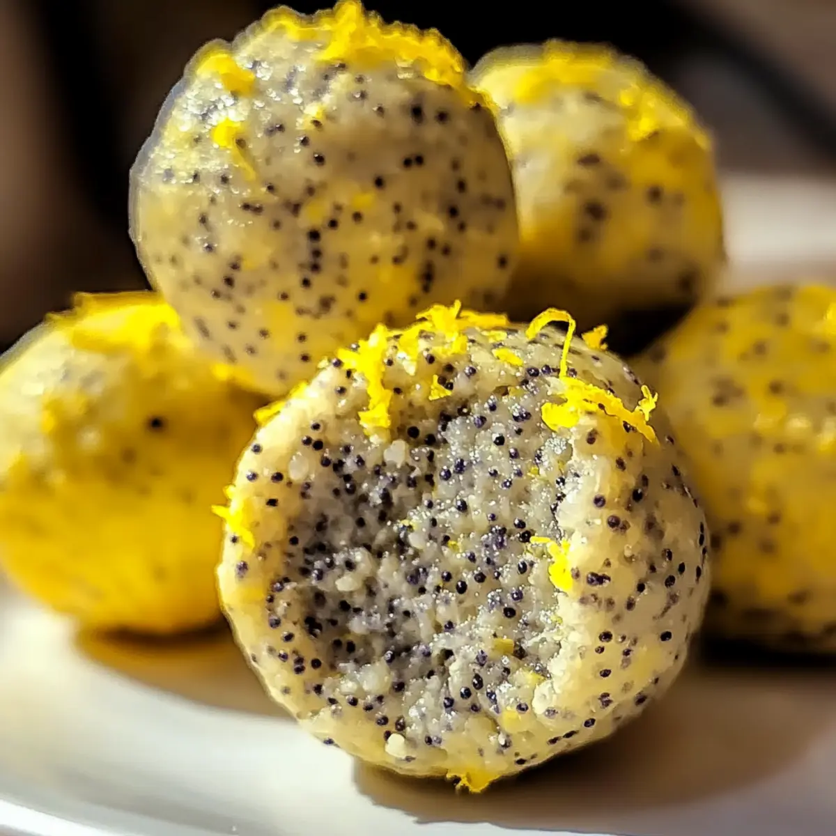 No-Bake Lemon Poppyseed Protein Balls