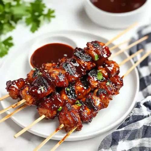 Air Fryer Chicken Skewers with BBQ Sauce Recipe
