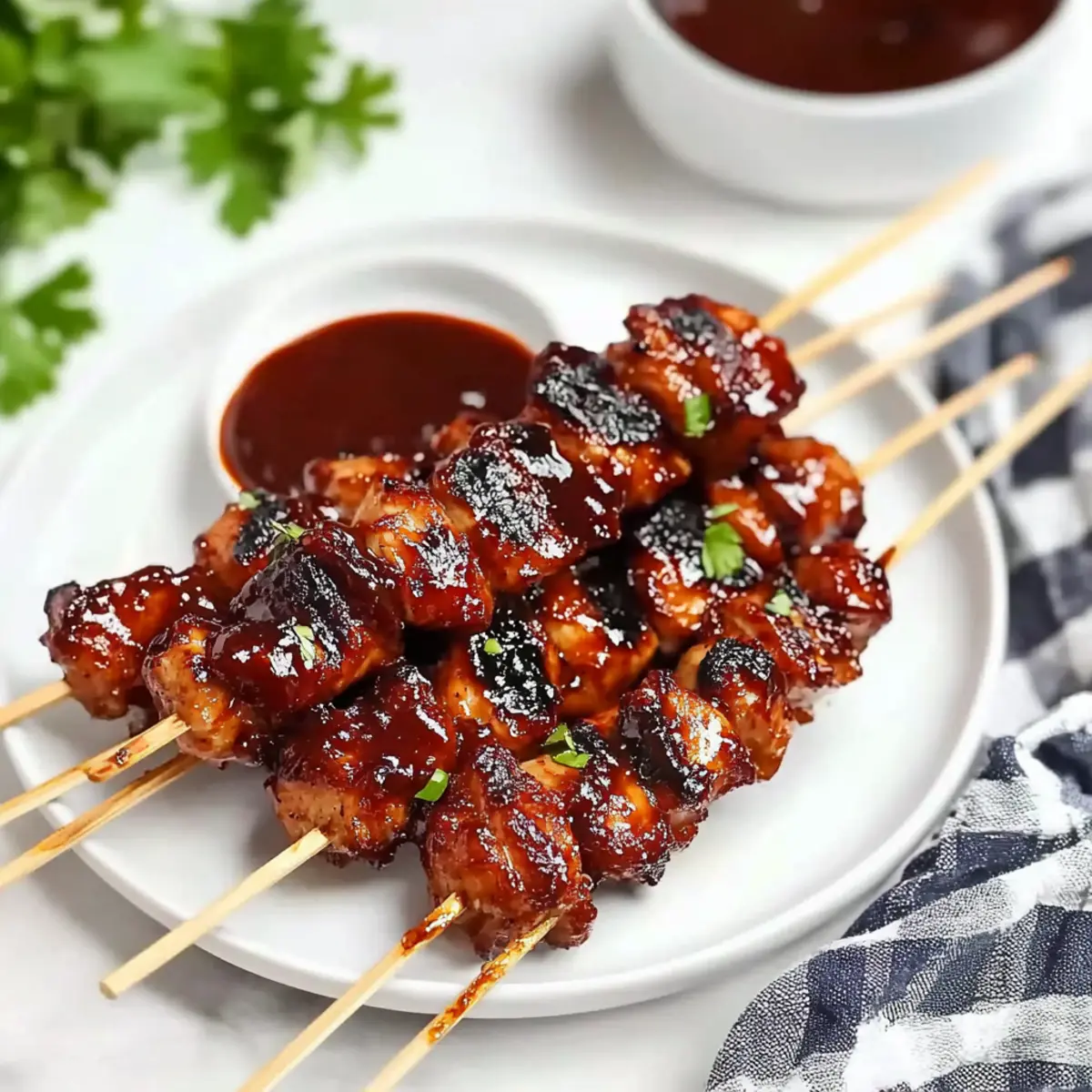 Air Fryer Chicken Skewers with BBQ Sauce Recipe