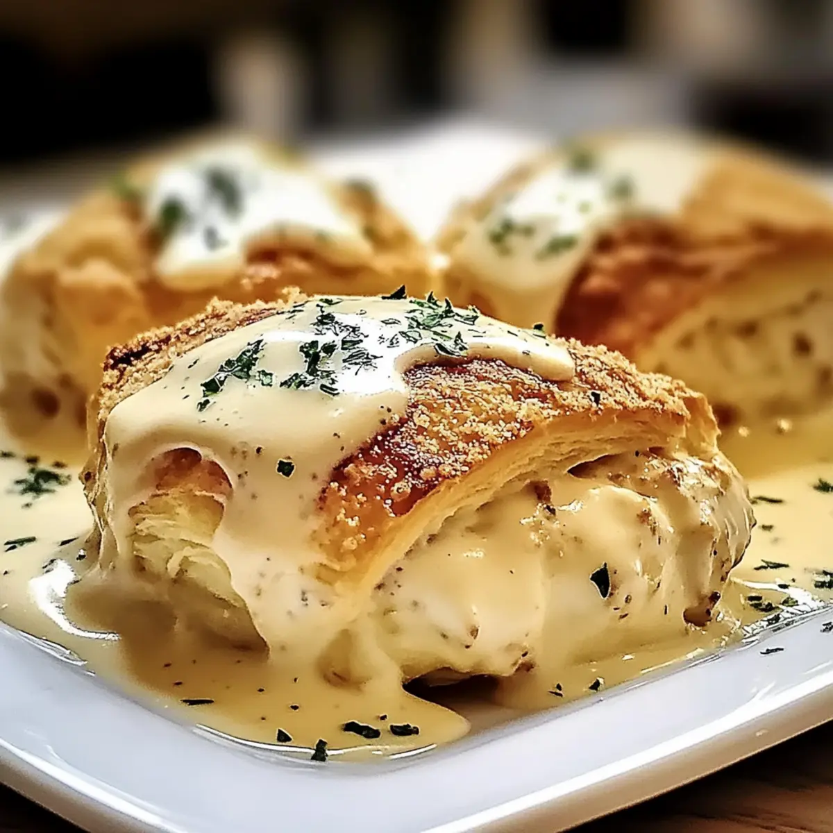 Chicken Pillows with Creamy Parmesan