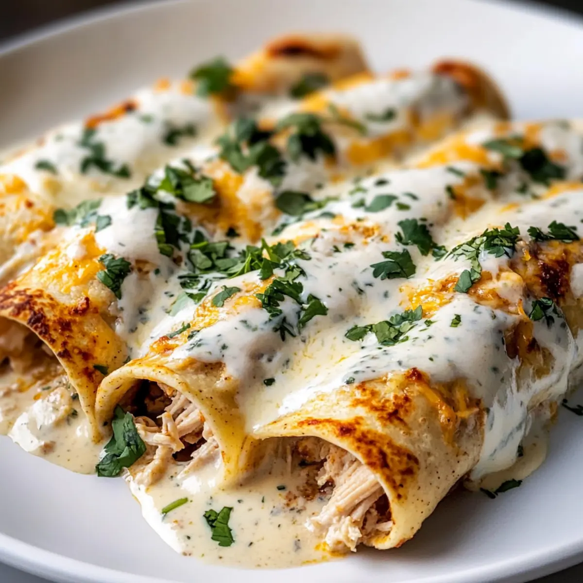 High Protein Chicken Enchiladas