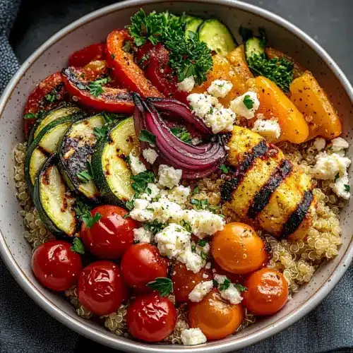 Healthy Grilled Mediterranean Bowl
