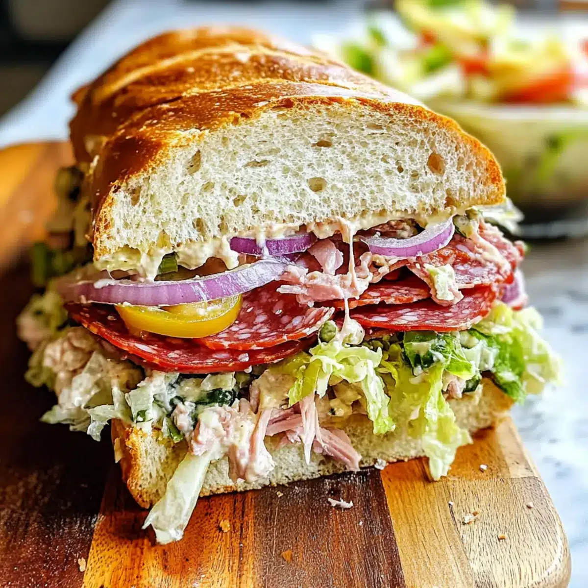 Italian Grinder Salad Sandwich