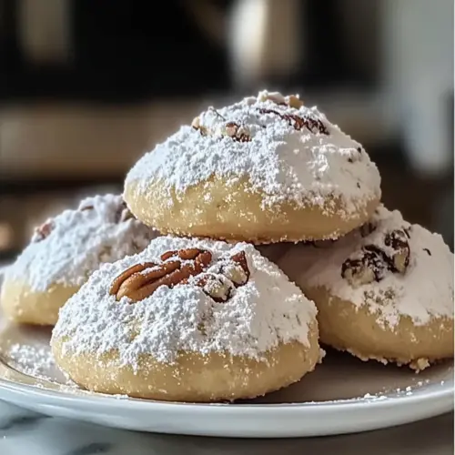 Buttery Pecan Snowball Cookies
