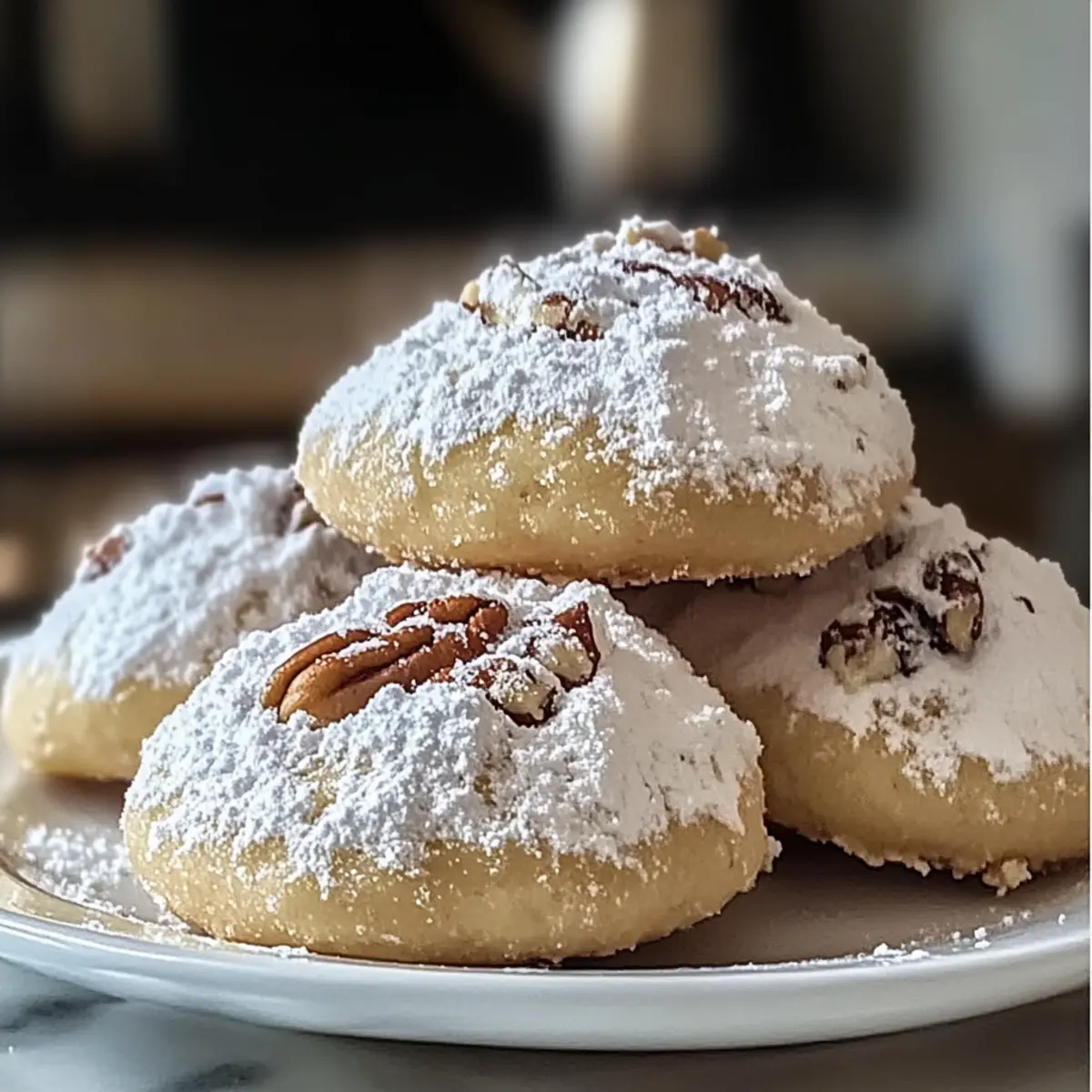 Buttery Pecan Snowball Cookies