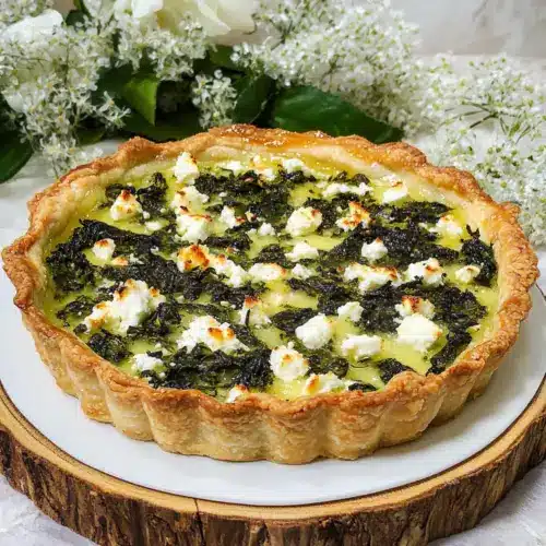 Dandelion Greens and Feta Tart