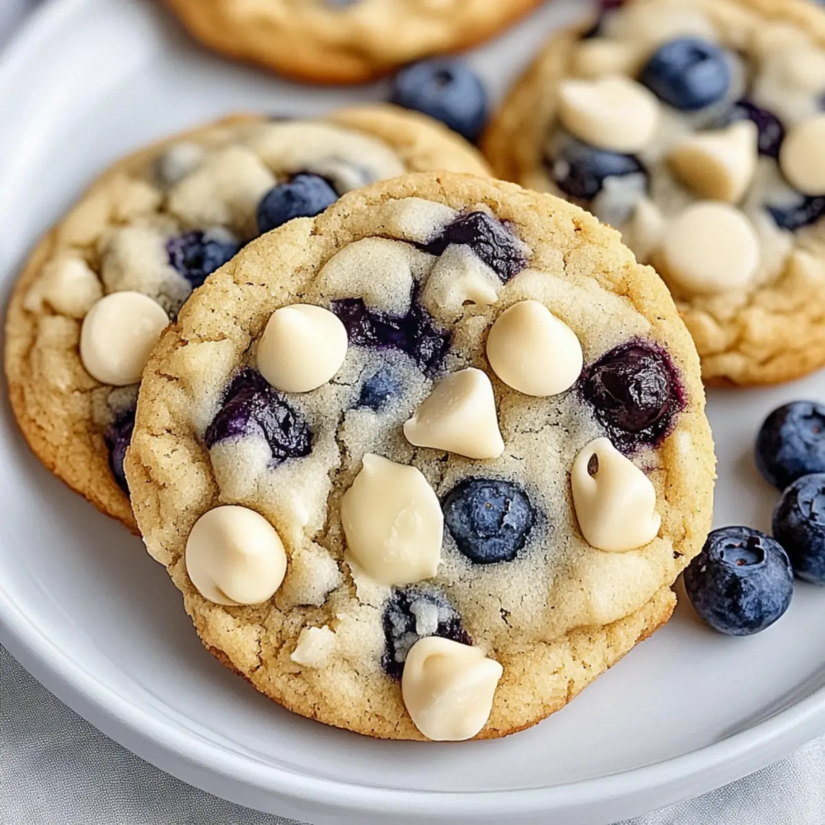 Blueberry White Chocolate Chip Cookies