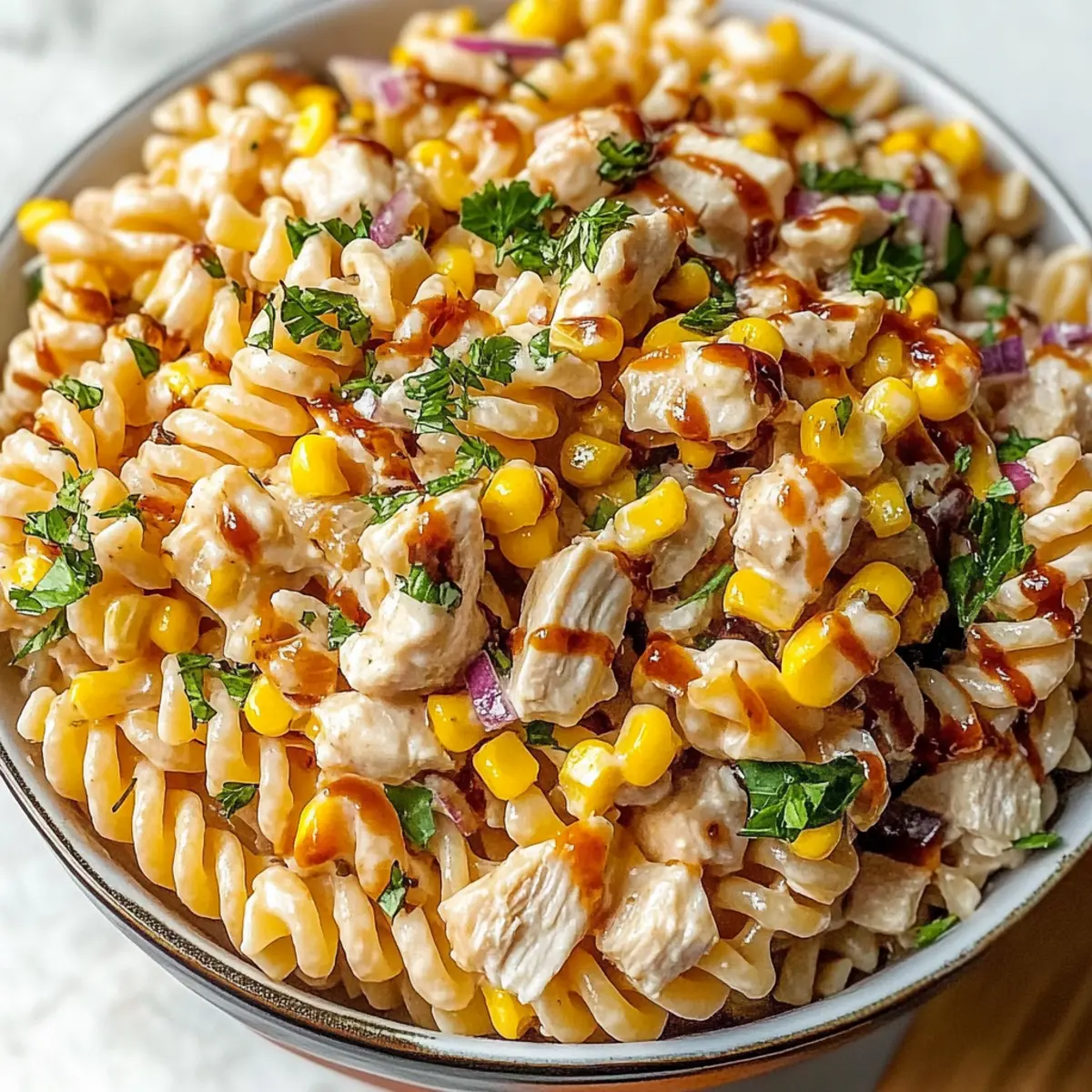 BBQ Chicken Pasta Salad