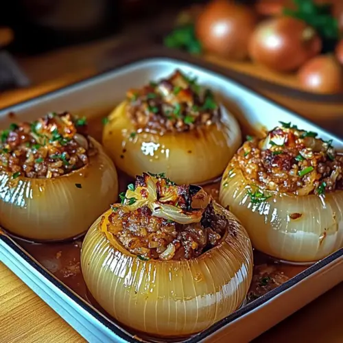 Greek Stuffed Onions