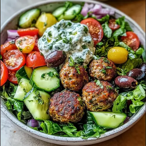 Greek Meatball Bowl Recipe
