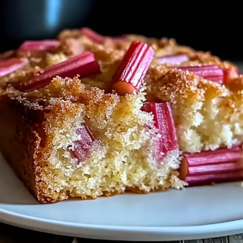Sour Cream Rhubarb Coffee Cake