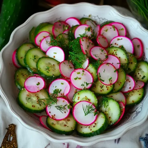 Dewy Dill Delight Radish and Cucumber