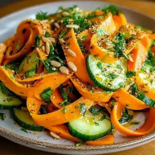 Raw Carrot Ribbon Salad