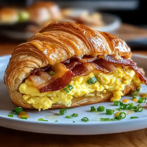 Maple Mustard Croissant Breakfast Sandwich