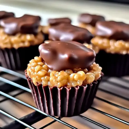 Chocolate Peanut Butter Rice Krispie Cups