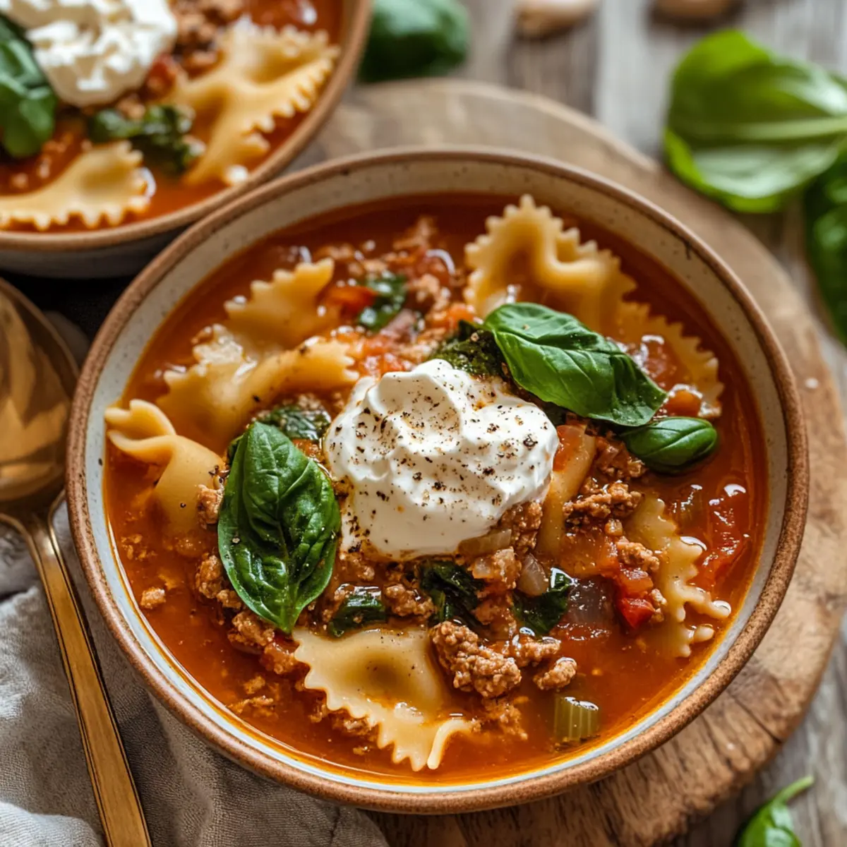 Healthy Lasagna Soup