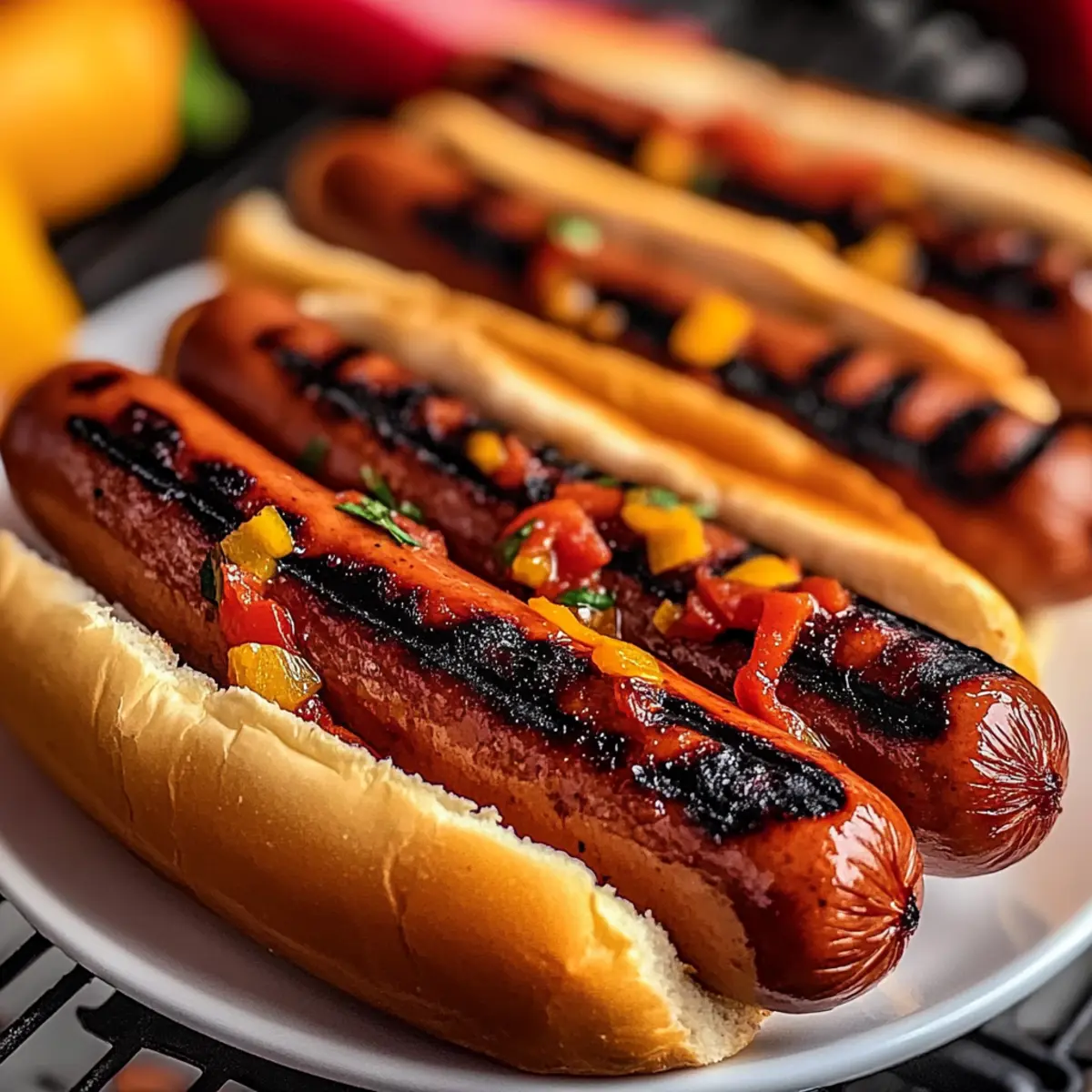 Marinated Grilled Hot Dogs