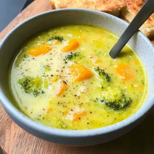 Creamy Broccoli & Sweet Potato Cheese Soup