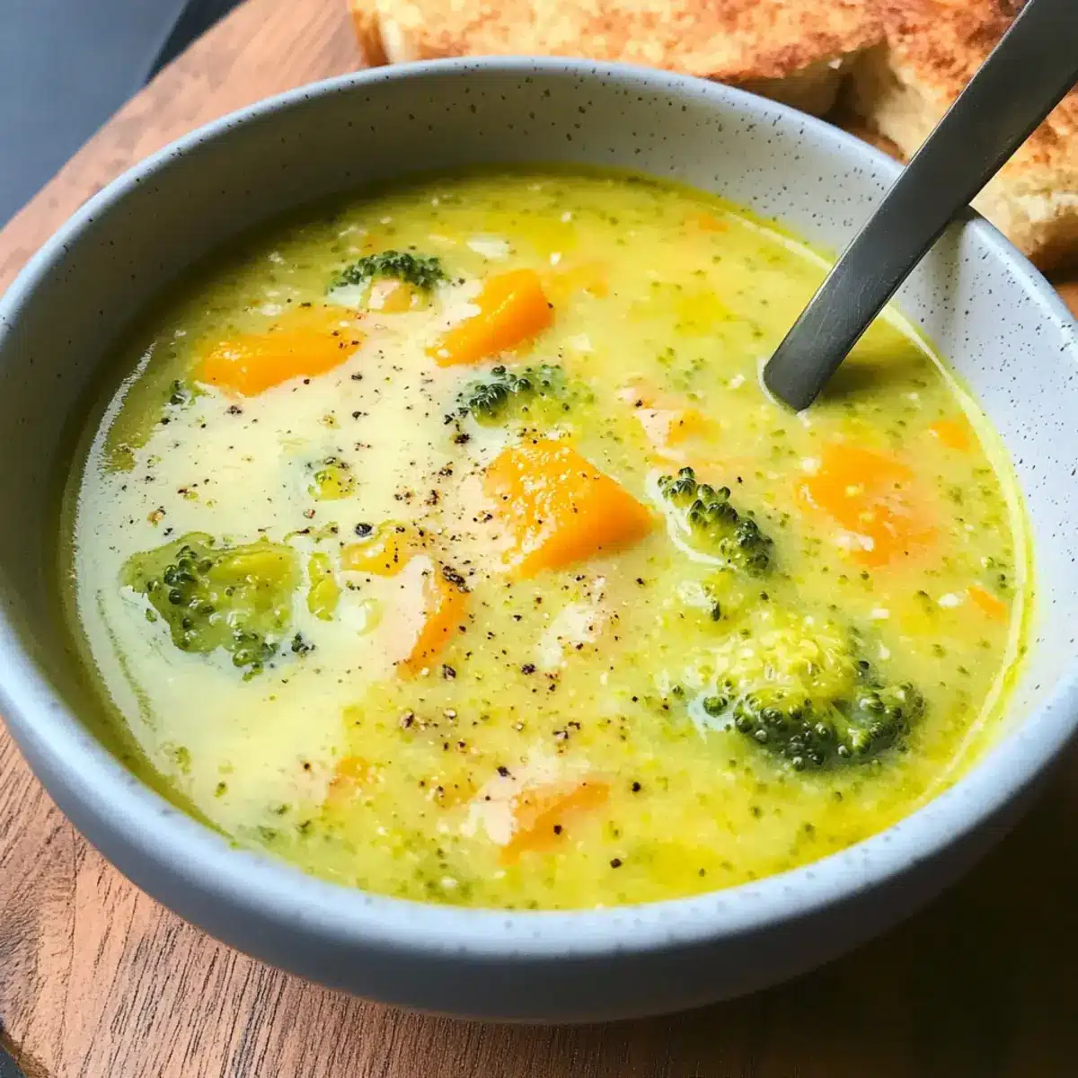 Creamy Broccoli & Sweet Potato Cheese Soup