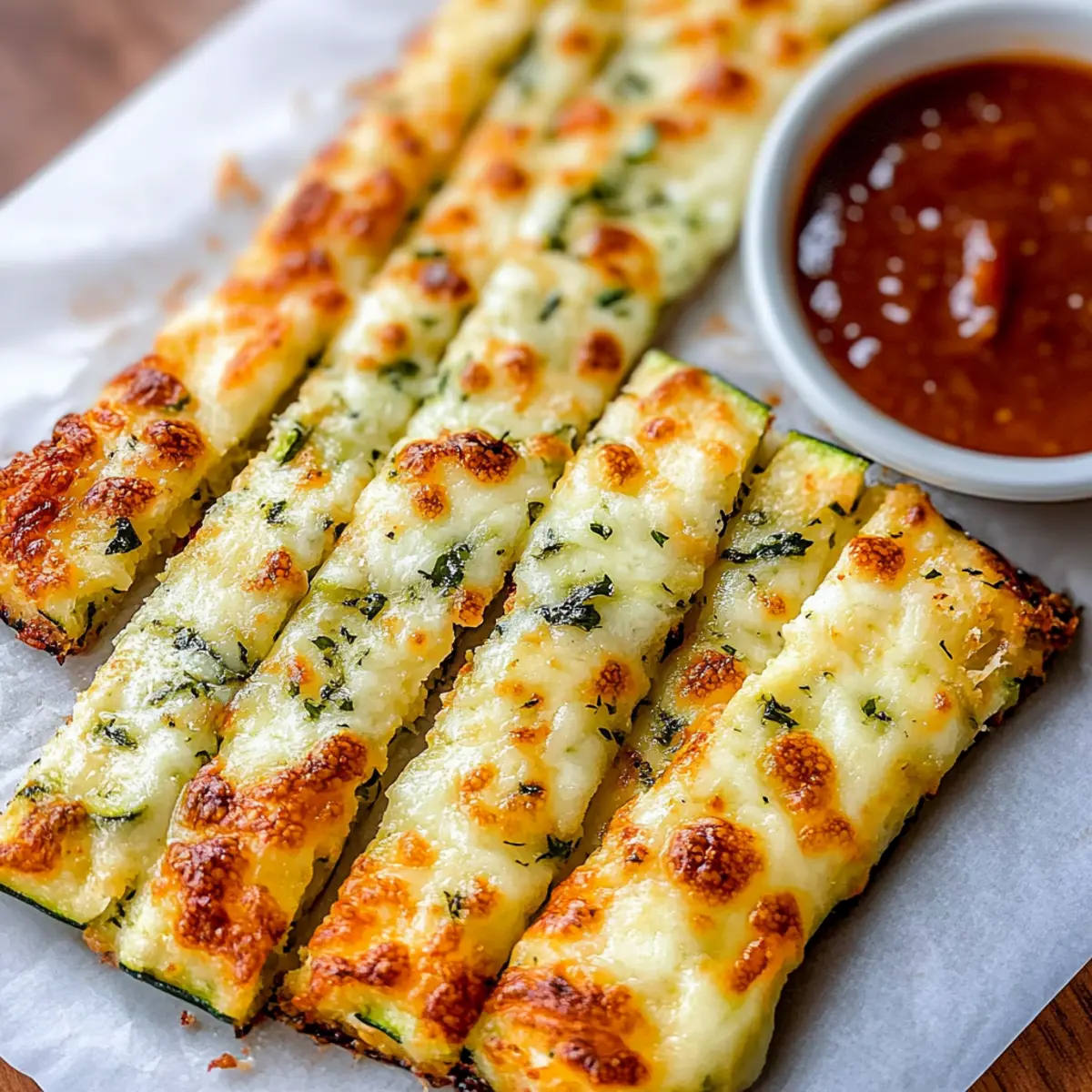 Cheesy Zucchini Breadsticks