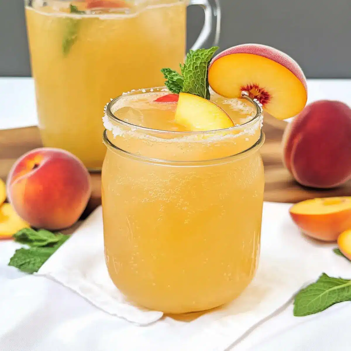Homemade Peach Lemonade