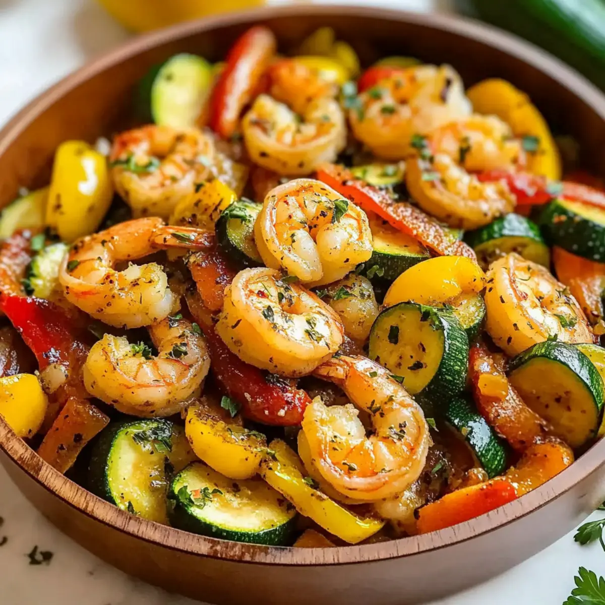 Simple Garlic Butter Shrimp with Vegetables