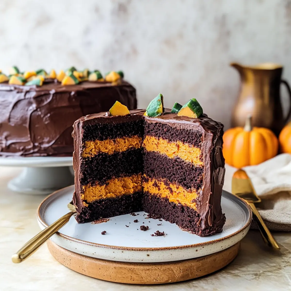 Moist Chocolate Pumpkin Cake (Vegan + Gluten Free)