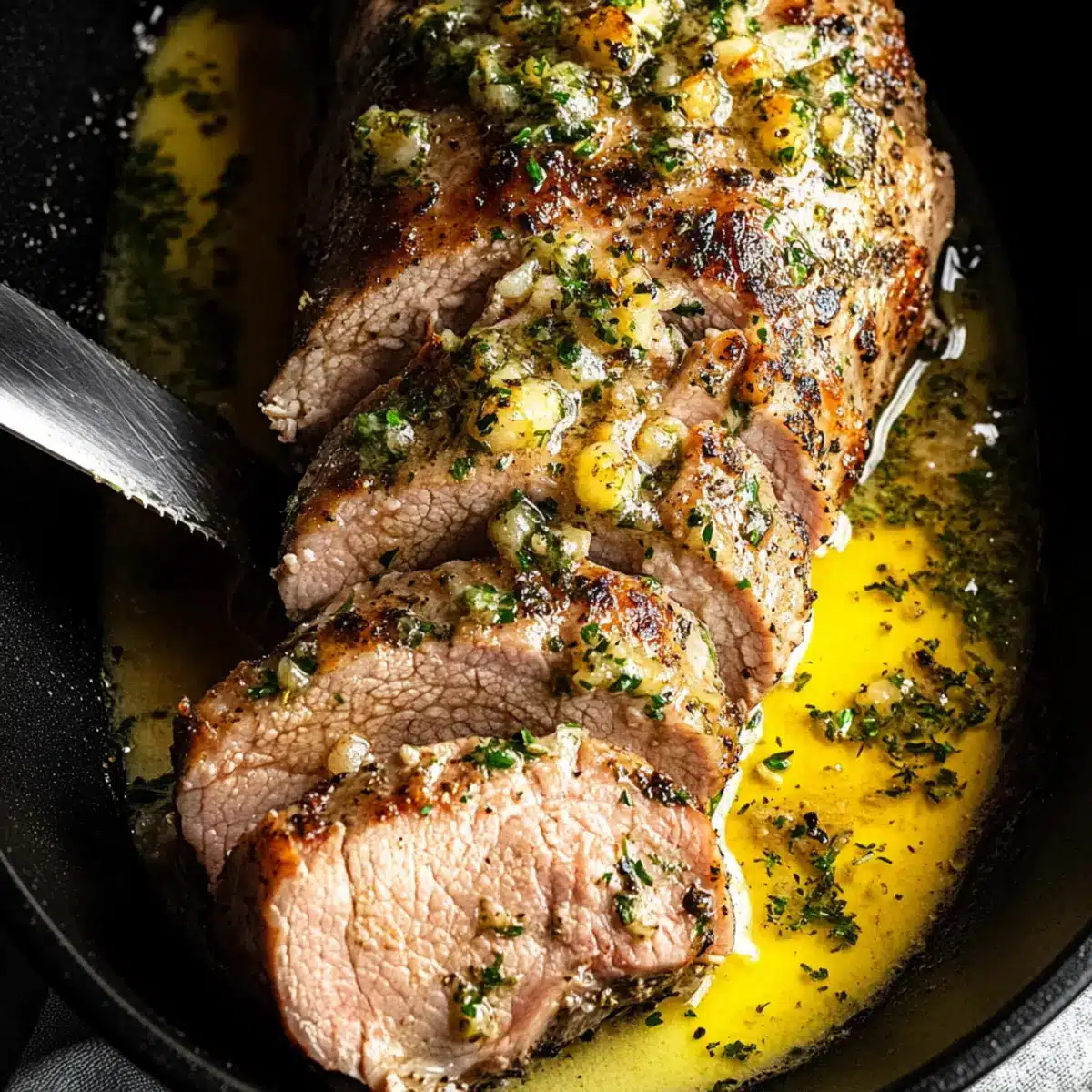 Keto Pork Tenderloin with Garlic Herb Butter 🥩
