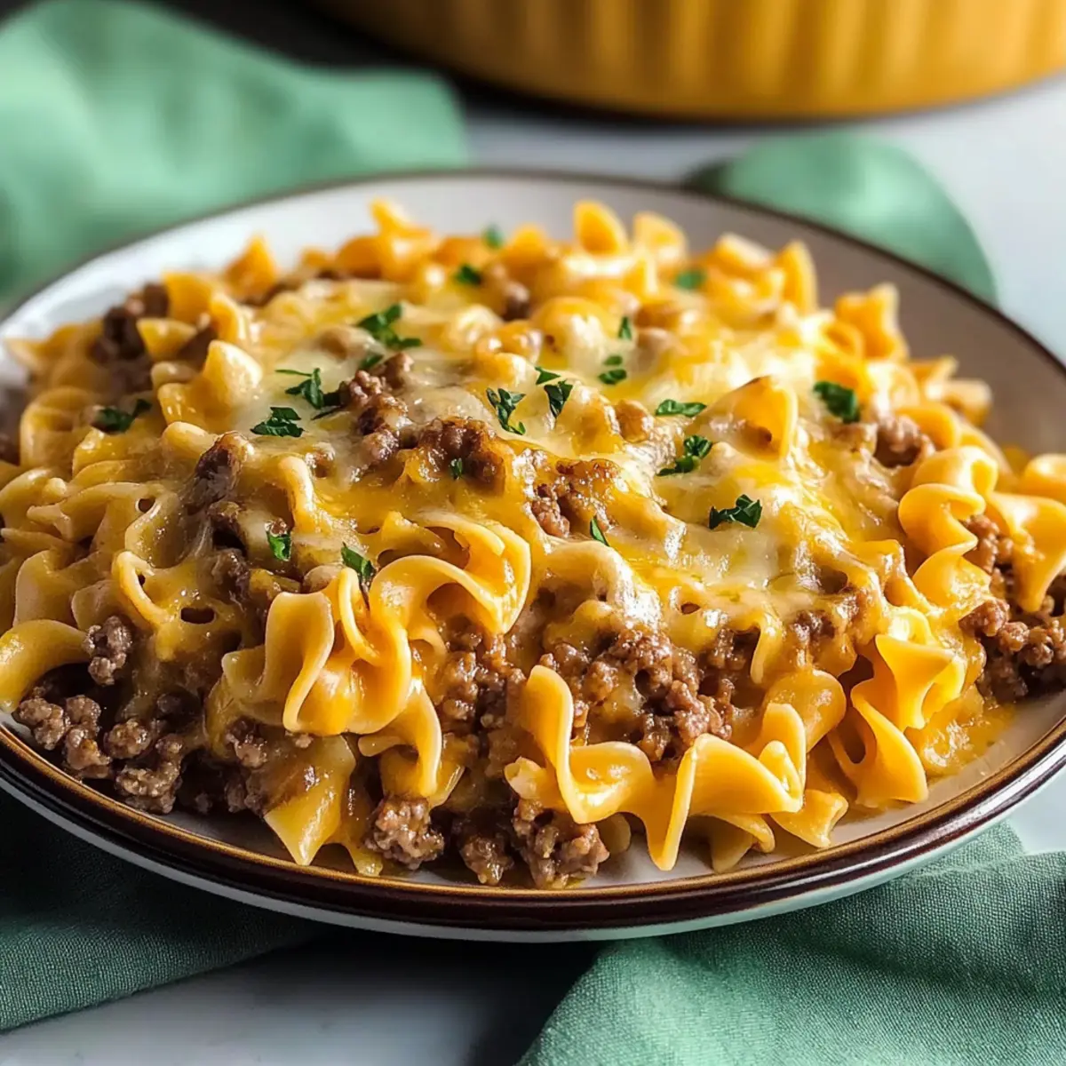 Satisfying Hamburger and Noodle Casserole