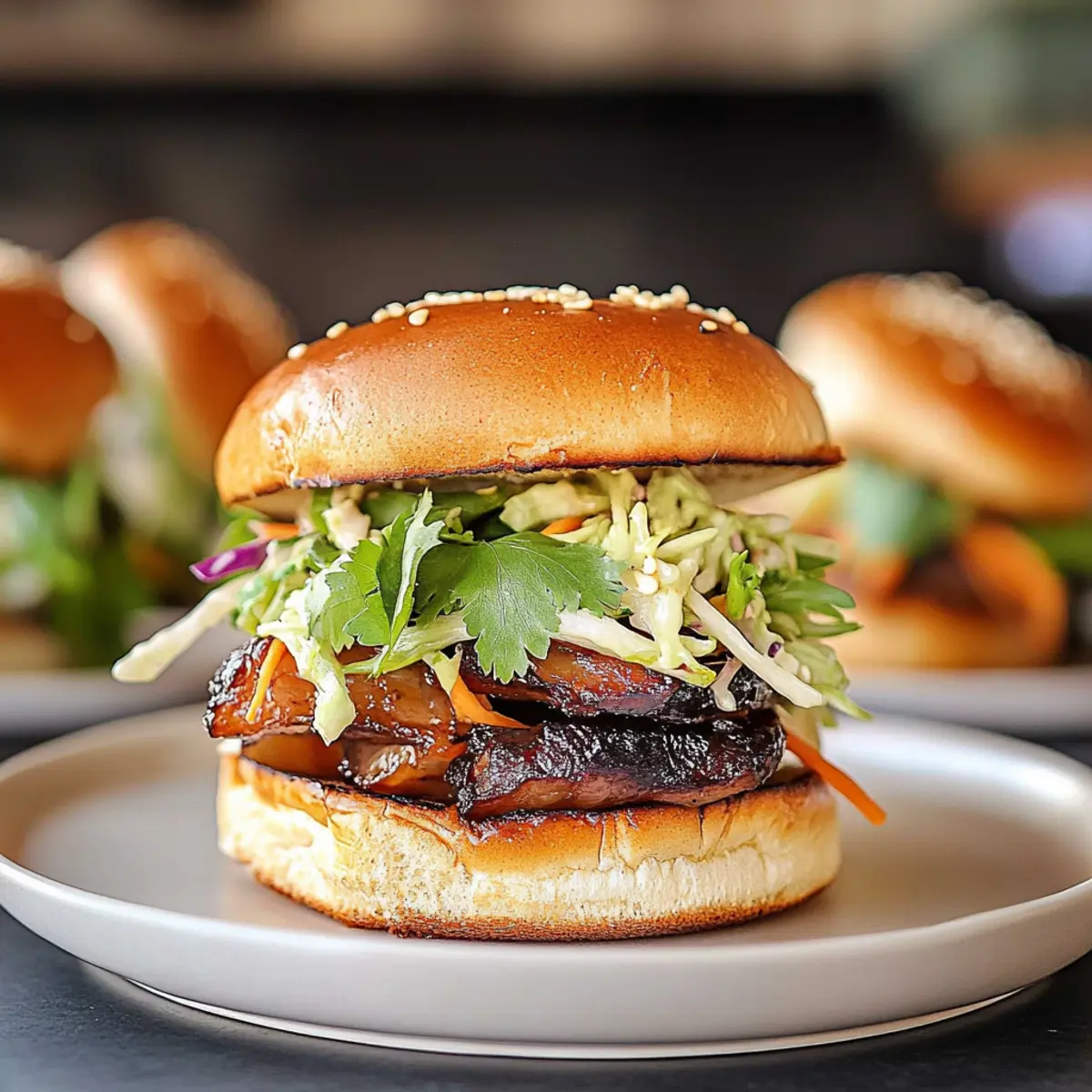 Braised Pork Belly Sliders with Asian Slaw