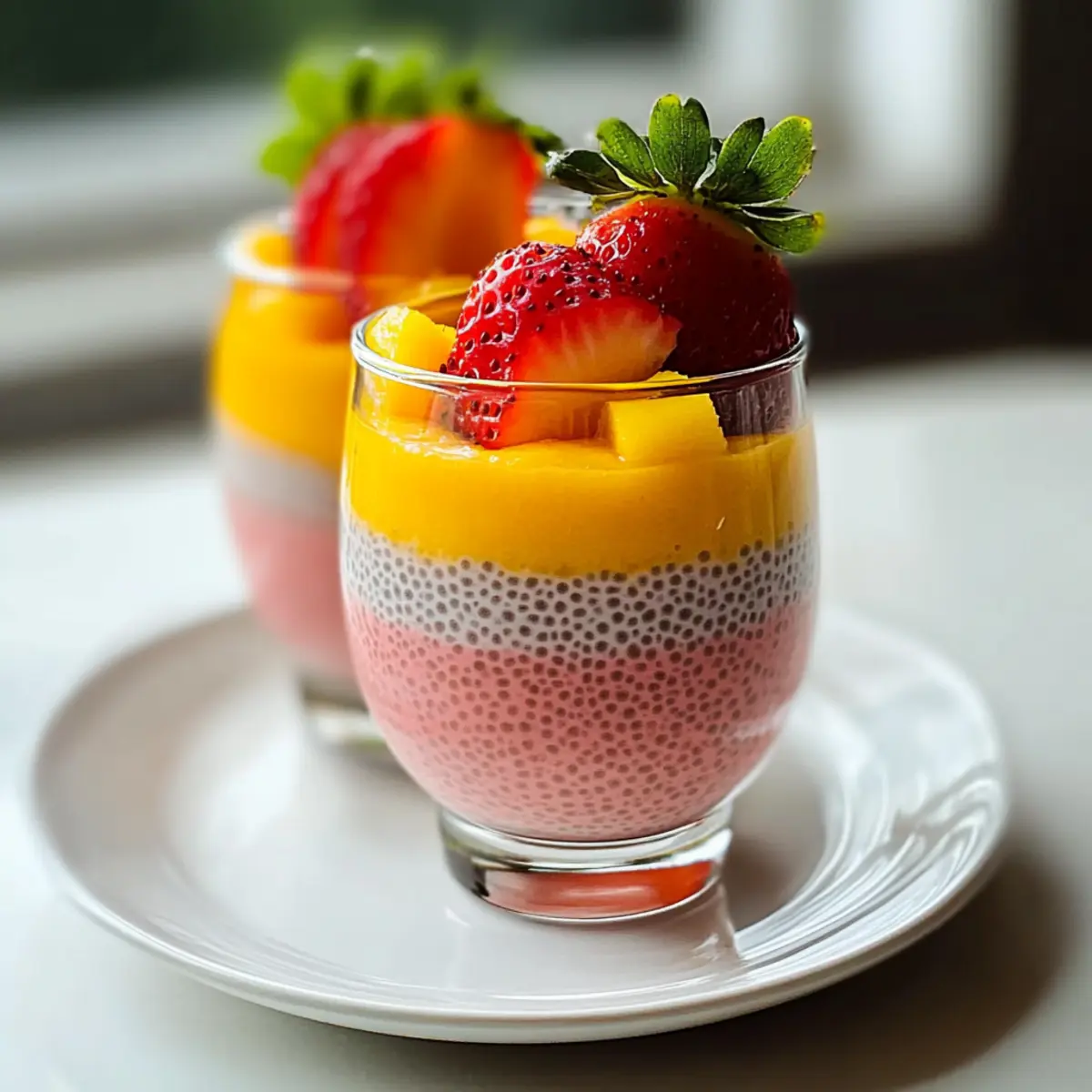 Easy Mango Strawberry Chia Pudding Cups: Healthy & Refreshing